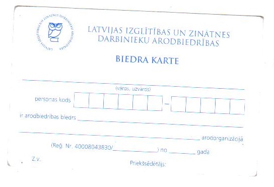 (LIZDA) biedra karte